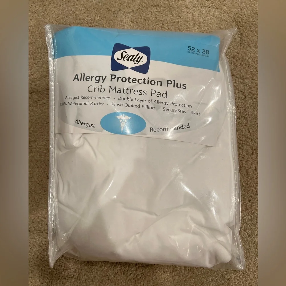 Sealy Allergy Protection Plus Crib Mattress Pad